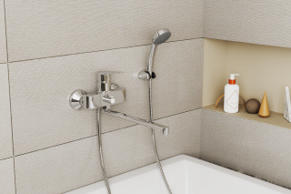 Смеситель для ванны с длинным поворотным изливом RUSH Balearic (BA3935-51)